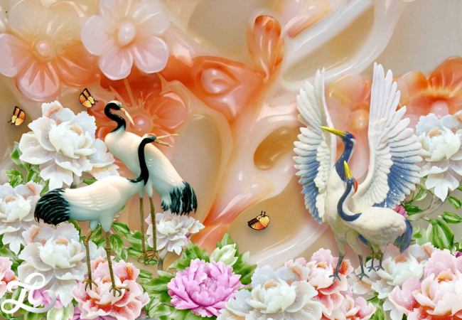 TRANH DÁN TƯỜNG GIẢ NGỌC